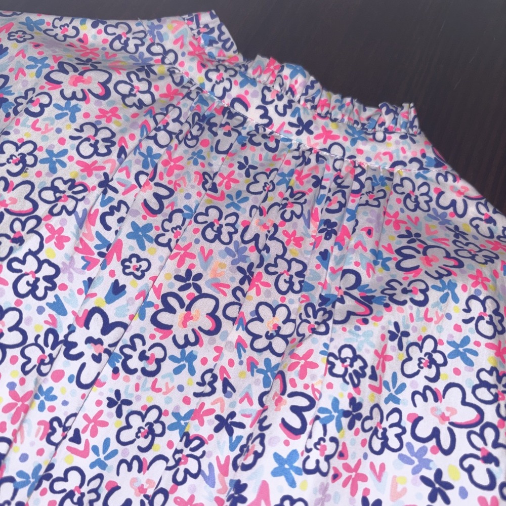 Lilly Pulitzer Novella Tiered Dress Sz M Multi Sun Resort Travel Lined Cotton - Picture 11 of 12